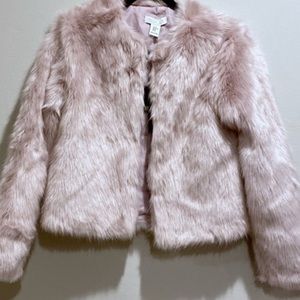 Rachel Zoe light purple faux fur jacket